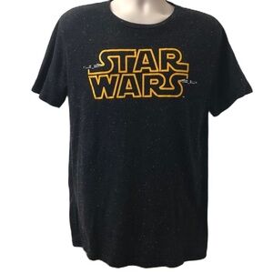 Star Wars Graphic T-shirt Galactic Galaxy Movie Merch Men's Large Black Unisex